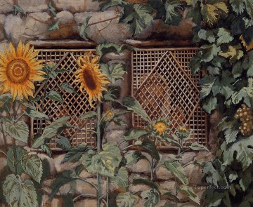  wall Oil Painting - Behold He Standeth behind Our Wall James Jacques Joseph Tissot